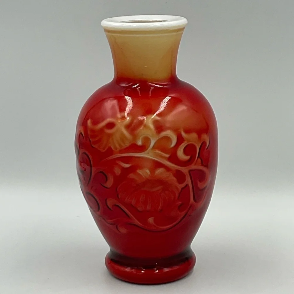 Vintage Avon Oriental Red Spring Bouquet Fragranced Vase